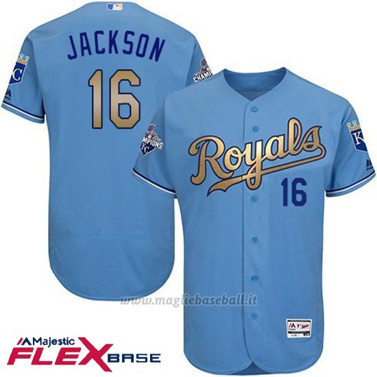 Maglia Baseball Uomo Kansas City Royals Bo Jackson Campione Flex Base